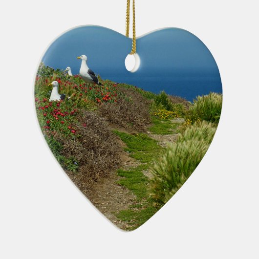 Décoration En Céramique Fleurs et mouettes sur l'île Anacapa (Droite)