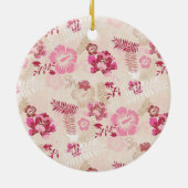 Décoration En Céramique Fleurs modernes roses mignonnes motif Haut basket (Dos)