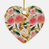 Décoration En Céramique Fleurs roses (Dos)