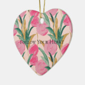 Décoration En Céramique Fleurs roses (Gauche)