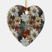 Décoration En Céramique Fleurs rouges et blanches (Droite)