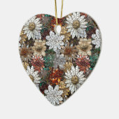 Décoration En Céramique Fleurs rouges et blanches (Gauche)