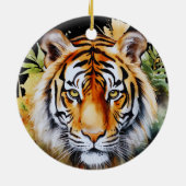 Décoration En Céramique Fleurs Tiger Pastel Safari Aquarelle Savannah (Dos)