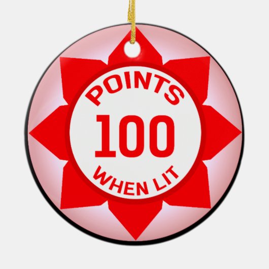 Décoration En Céramique Flipper 10 points quand Lit (Dos)