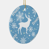 Décoration En Céramique flocon bleu cerf (Droite)