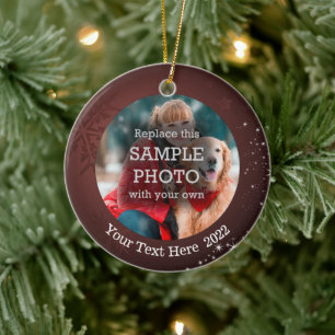 Décoration En Céramique Flocon de neige Étoiles blanches 2 Photo Bourgogne