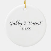 Décoration En Céramique Flocon de neige Gold Winter sur Fiançailles blanc (Dos)