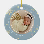 Décoration En Céramique Flocon de neige moderne 2 photos (Dos)