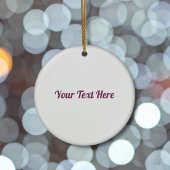 Décoration En Céramique Flocon de neige rose sur blanc