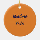 Décoration En Céramique Floral chrétien avec Dieu toutes les choses (Dos)