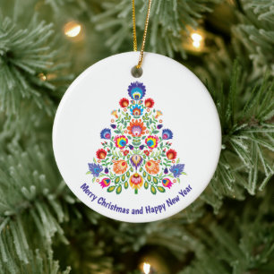 Décoration En Céramique Flore enchantée : Une Tapisserie de Yuletide de Fo