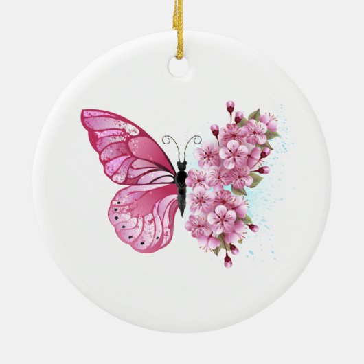Décoration En Céramique Flower Butterfly (Dos)