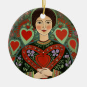 Décoration En Céramique Flux à coeur ouvert (Devant)