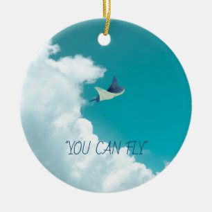 Décoration En Céramique Flying Stingray