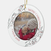 Décoration En Céramique Folithe de Noël et baies (Gauche)