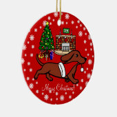 Décoration En Céramique Fonctionnement de Noël de teckel (Droite)