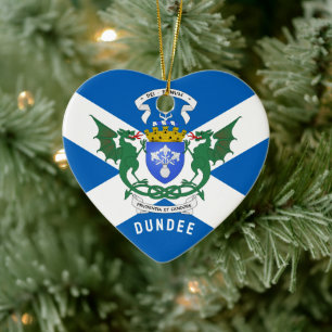 Décoration En Céramique Fond de blason de Dundee / croix de St. André