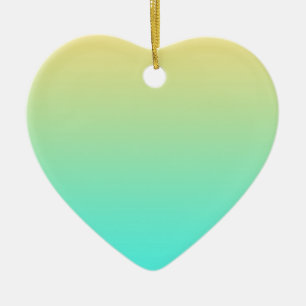 Décoration En Céramique Fond dégradé pastel turquoise jaune