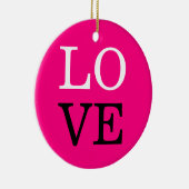 Décoration En Céramique Fond Rose Amour Mariage (Droite)