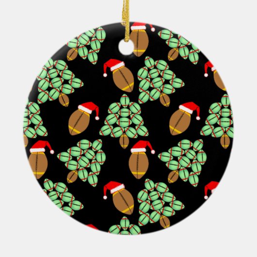 Décoration En Céramique Football de Noël (Dos)