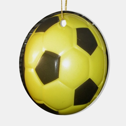 Décoration En Céramique Football jaune et noir. (Gauche)