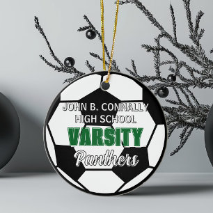 Décoration En Céramique Football Varsity personnalisé Noël Lycée