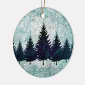 Décoration En Céramique Forêt à feuillage persistant rustique affligée de (Gauche)