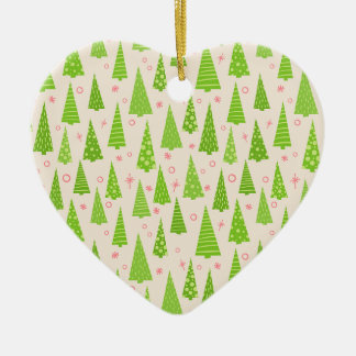 Décoration En Céramique Forêt d'arbre de Noël - Rétro personnalisable