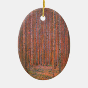 Décoration En Céramique Forêt de sapins de Gustav Klimt Tannenwald Arbres
