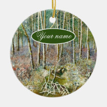 forêt d'hiver peinture aquarelle