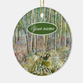 Décoration En Céramique forêt d'hiver peinture aquarelle (Gauche)