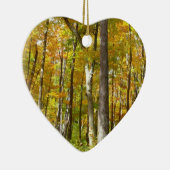 Décoration En Céramique Forêt du paysage d'automne Feuille Jaune (Droite)