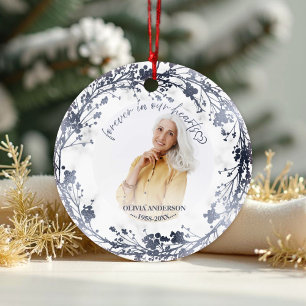 Décoration En Céramique Forever In Our Hearts Silver Foil Photo Memorial
