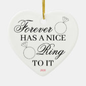 Décoration En Céramique Forever possède un Nice Fiançailles et Mariage (Devant)