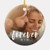 Décoration En Céramique Forever superposition de script Couples personnali (Dos)