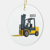 Décoration En Céramique Forklift cartoon illustration (Gauche)