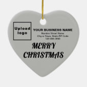 Décoration En Céramique Forme de coeur gris de Noël (Dos)