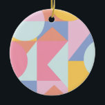 Décoration En Céramique Formes géométriques colorées mignonnes Collage<br><div class="desc">Ce collage graphique amusant et frais présente des formes géométriques simples dans une palette de couleurs mignonnes de pastels et de droits doux.</div>