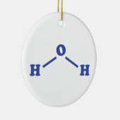 Décoration En Céramique Formule chimique moléculaire de l'eau (Droite)