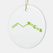 Décoration En Céramique Formule moléculaire de l'isothiocyanate de Wasabi (Gauche)