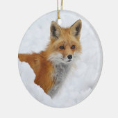 Décoration En Céramique Fox rouge dans la neige (Gauche)