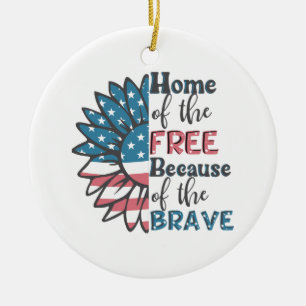 Décoration En Céramique Foyer des libres grâce aux braves 4 juillet