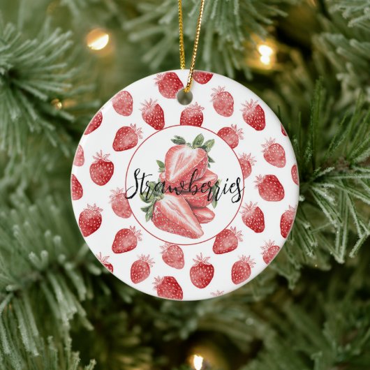 Décoration En Céramique Fraises rouges Fruit (Arbre)