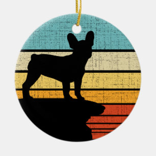 Décoration En Céramique Français Bulldog Retro Vintage Chien Puppy Proprié
