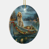 Décoration En Céramique Français Setter Christmas Festive Voyage (Droite)