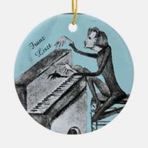 Décoration En Céramique Franz Liszt Croquis unique par Maurice Sand 1837