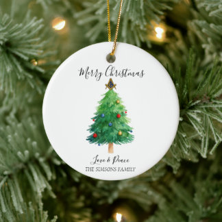 Décoration En Céramique Freemason Masonic Pine Merry Christmas Tree