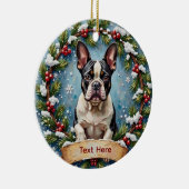 Décoration En Céramique French Bulldog Christmas (Droite)