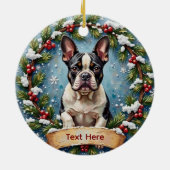 Décoration En Céramique French Bulldog Christmas (Dos)