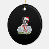 Décoration En Céramique French Bulldog Christmas Day Holidays Gifts Classi (Gauche)